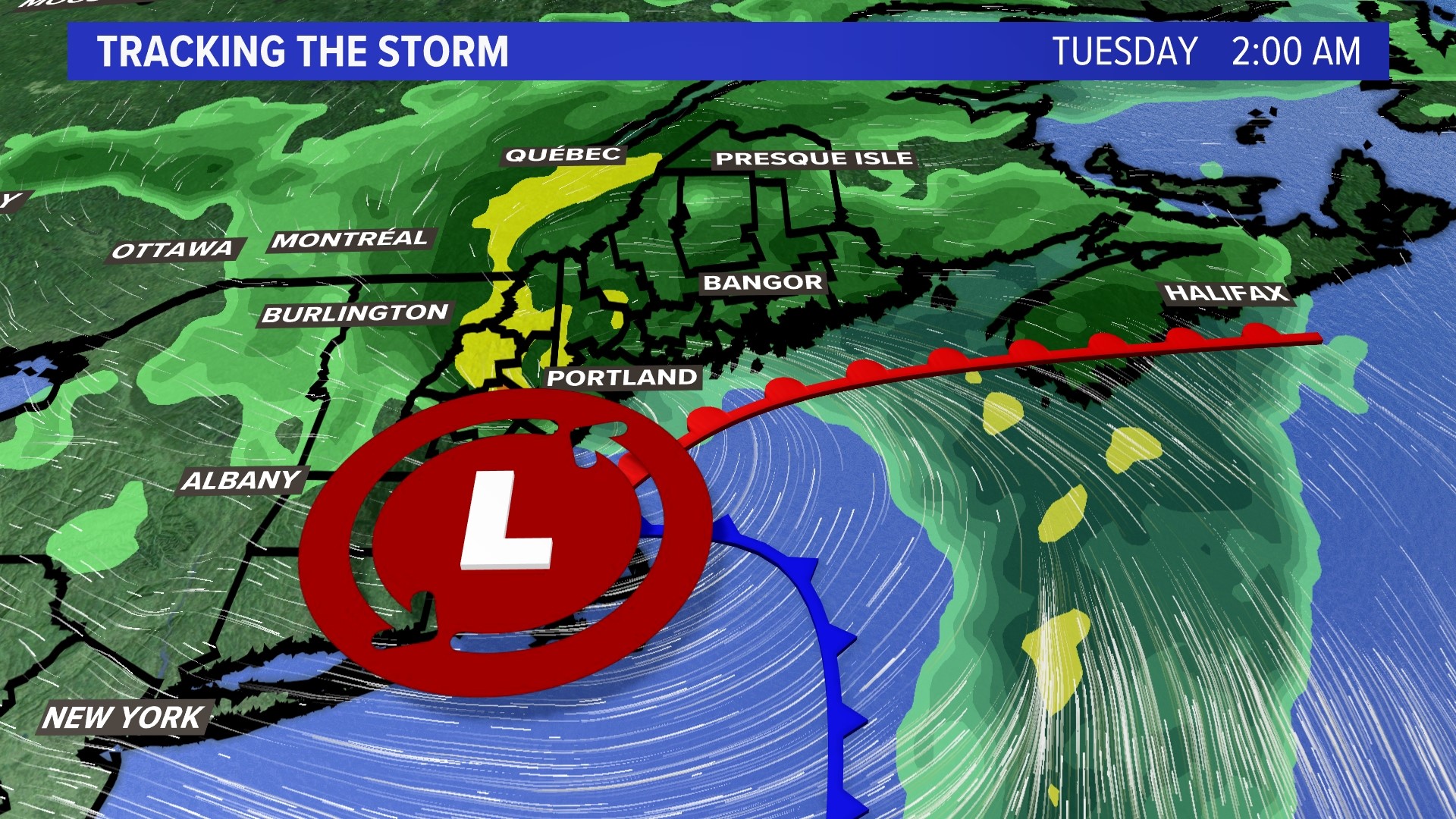 Maine weather forecast Rain on Monday and Tuesday