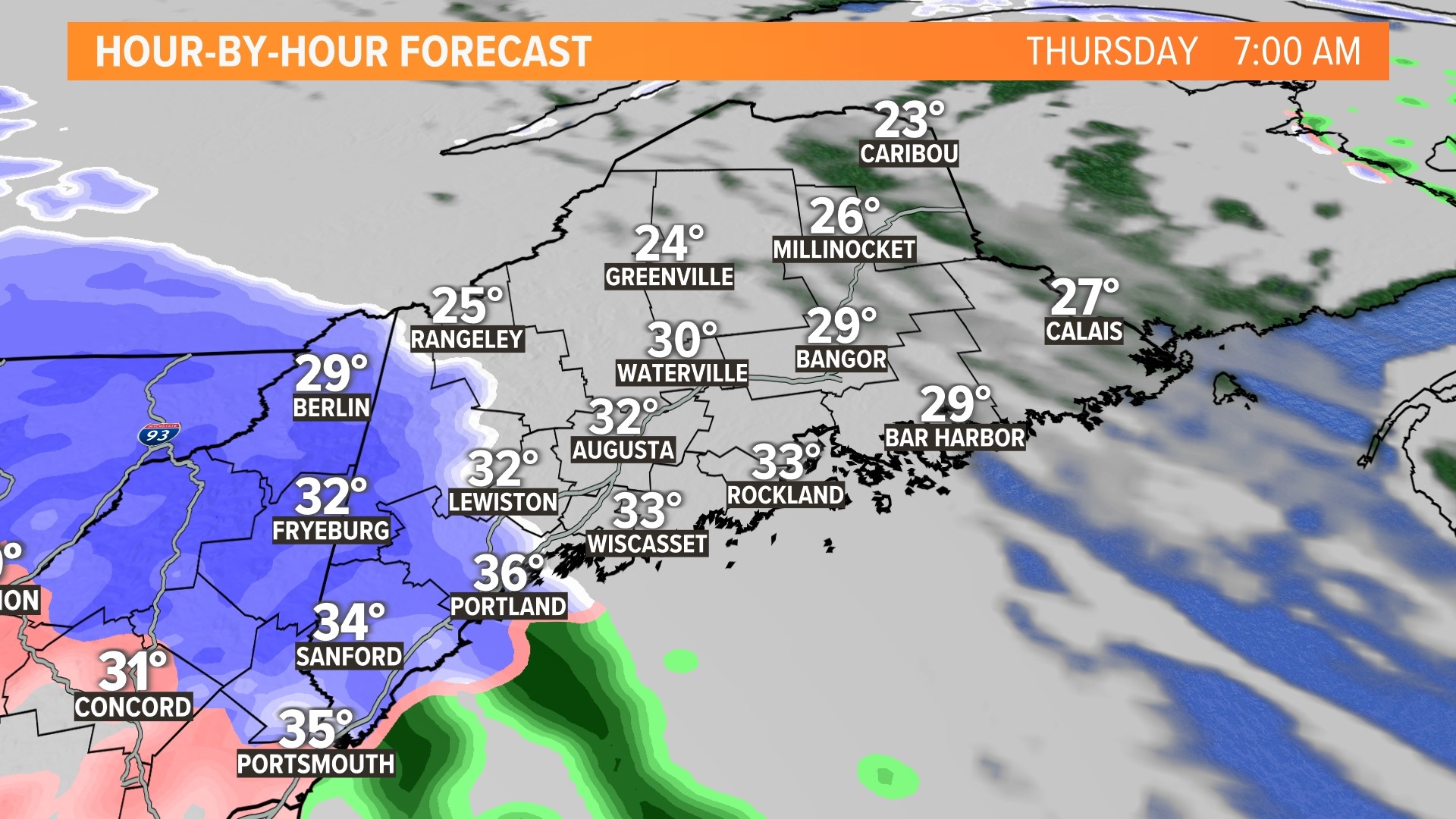 Maine snowfall forecast First flakes for many expected Thursday