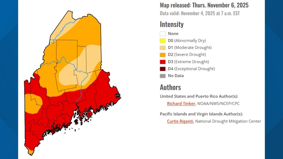 Drought conditions in Maine hold mostly steady despite recent rainfall ...