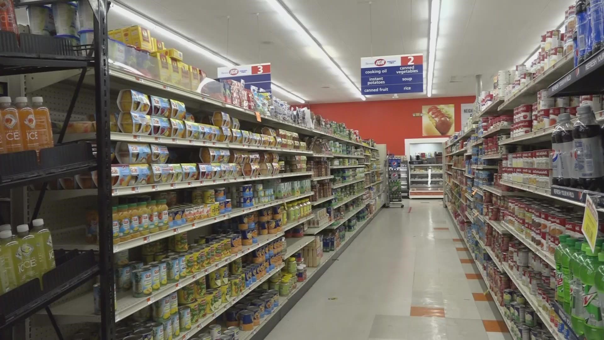 grocery store aisle end