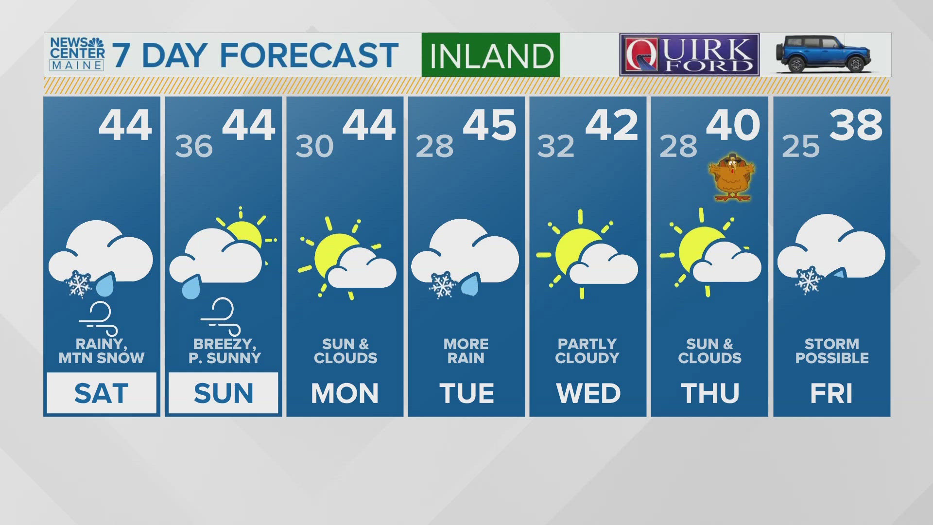 NEWS CENTER Maine Weather Video Forecast Updated 6:30AM, Saturday, November 23, 2024