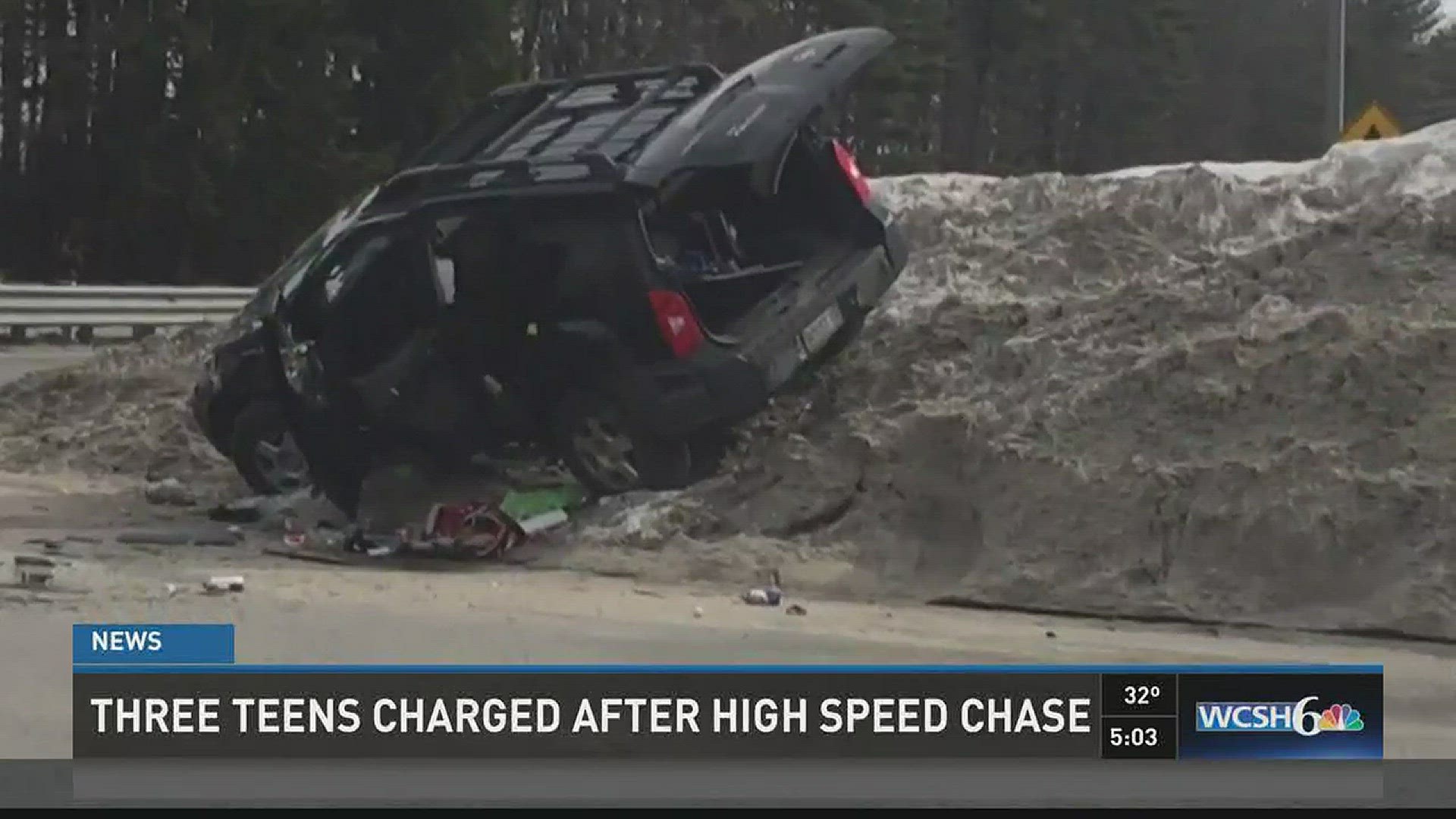 Teens charged in car chase