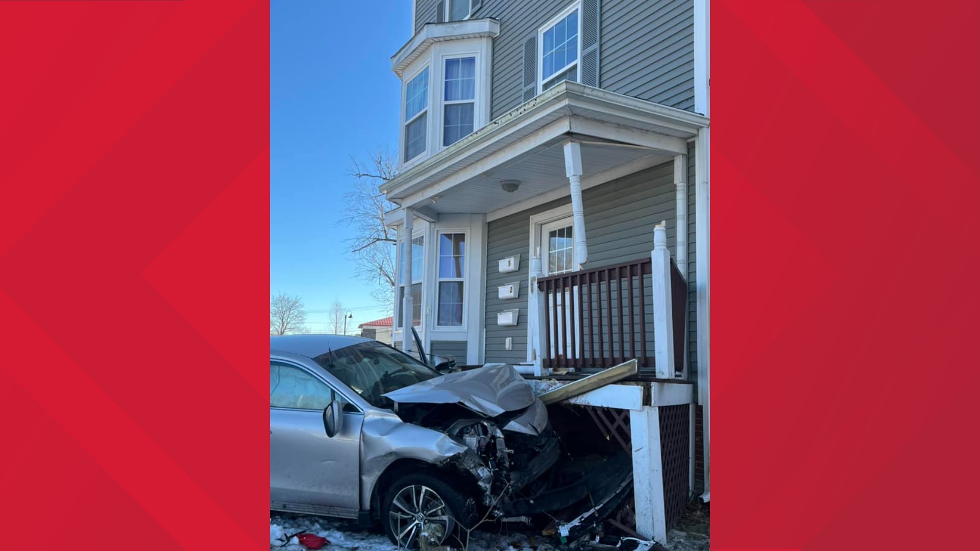Car crashes into Westbrook apartment building Tuesday