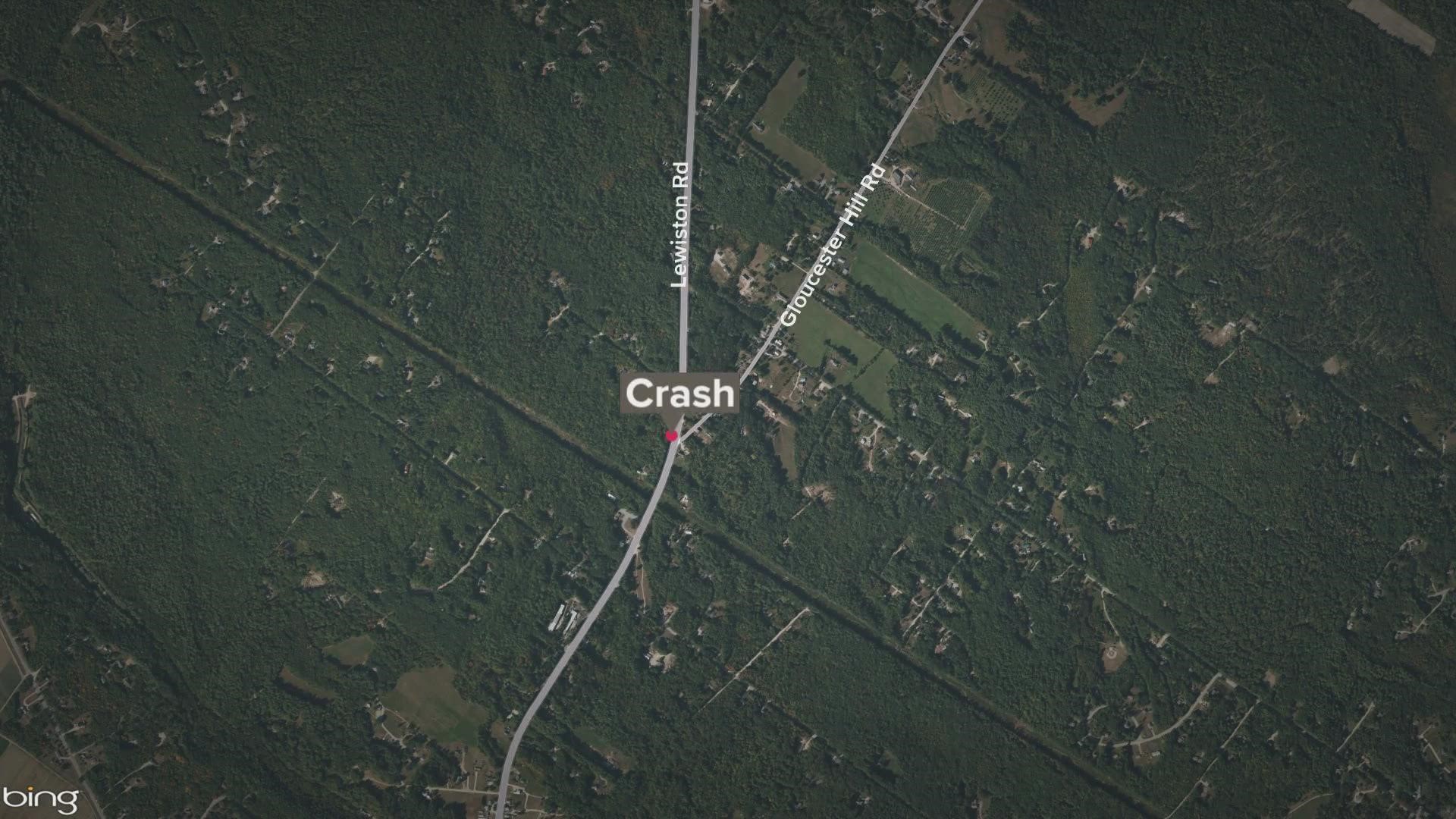 One of the vehicles involved in the crash is owned by the Auburn School Department and the other is owned by the Morris Center in Scarborough, according to officials