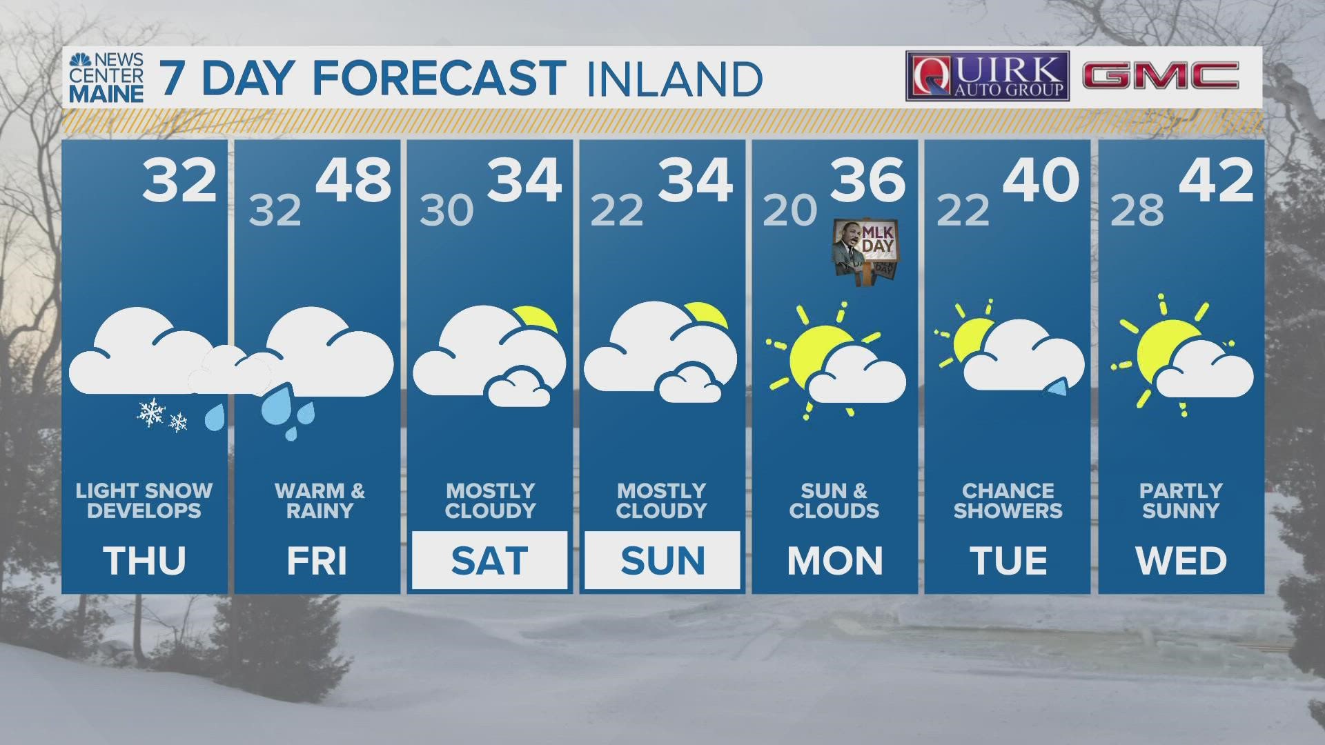 NEWS CENTER Maine Weather Video Forecast: UPDATE Thursday, January 12, 2023. 6:30 am