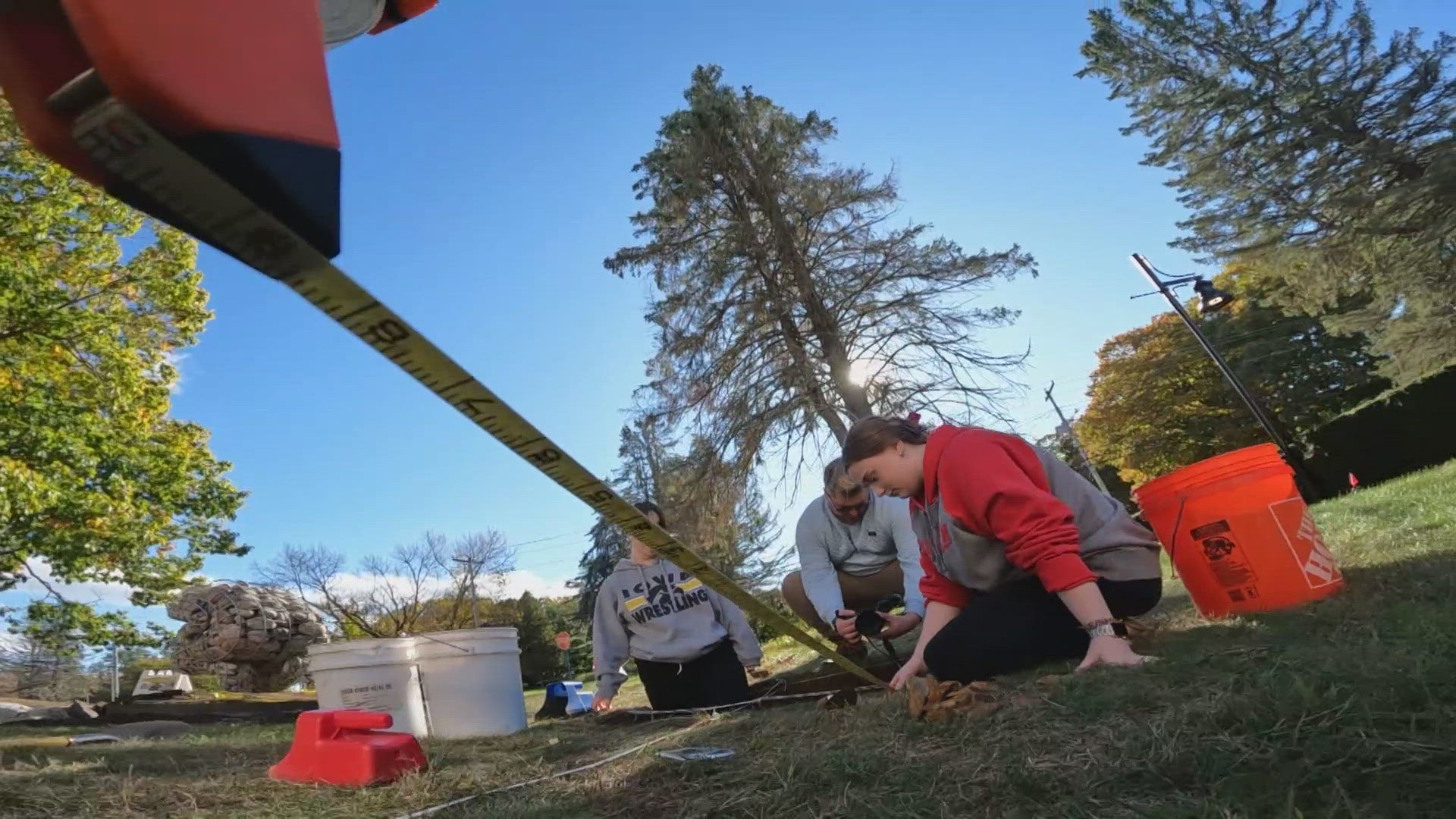 Students at the University of New England are digging up an old home where the campus is now, while state archeologists work to uncover a free Black community