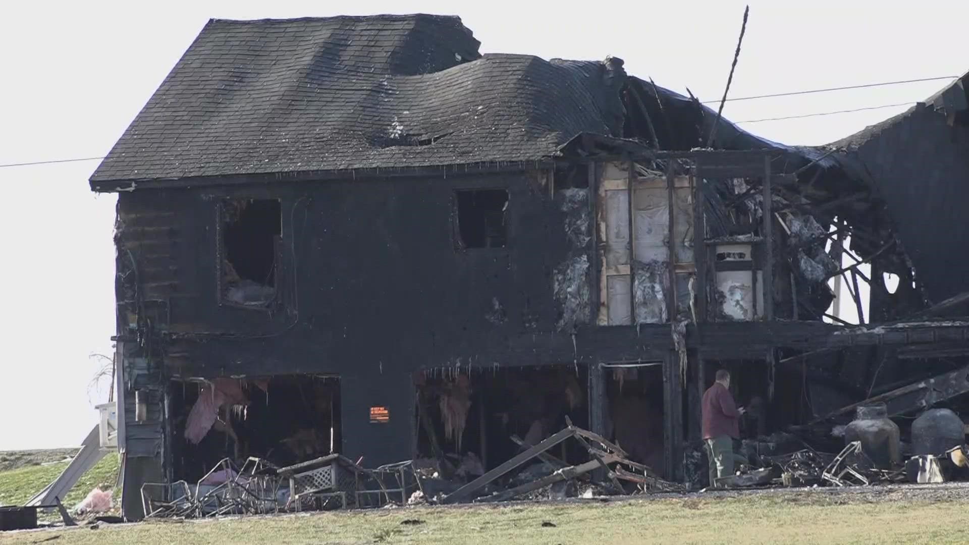 No one was home during the house fire and gas tank explosion Tuesday night in Hermon. The Hermon Fire Department says fires are common this time of year.