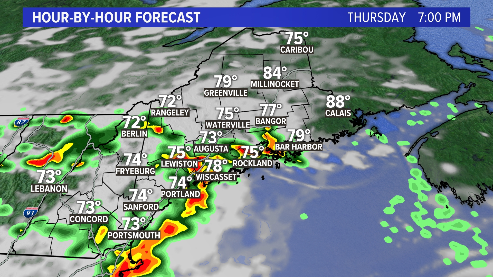 Maine weather forecast Thursday: Record heat and strong storms ...