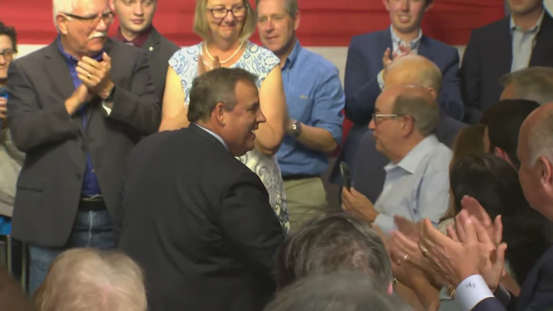 Christie signed the paperwork just hours before an event in Manchester.