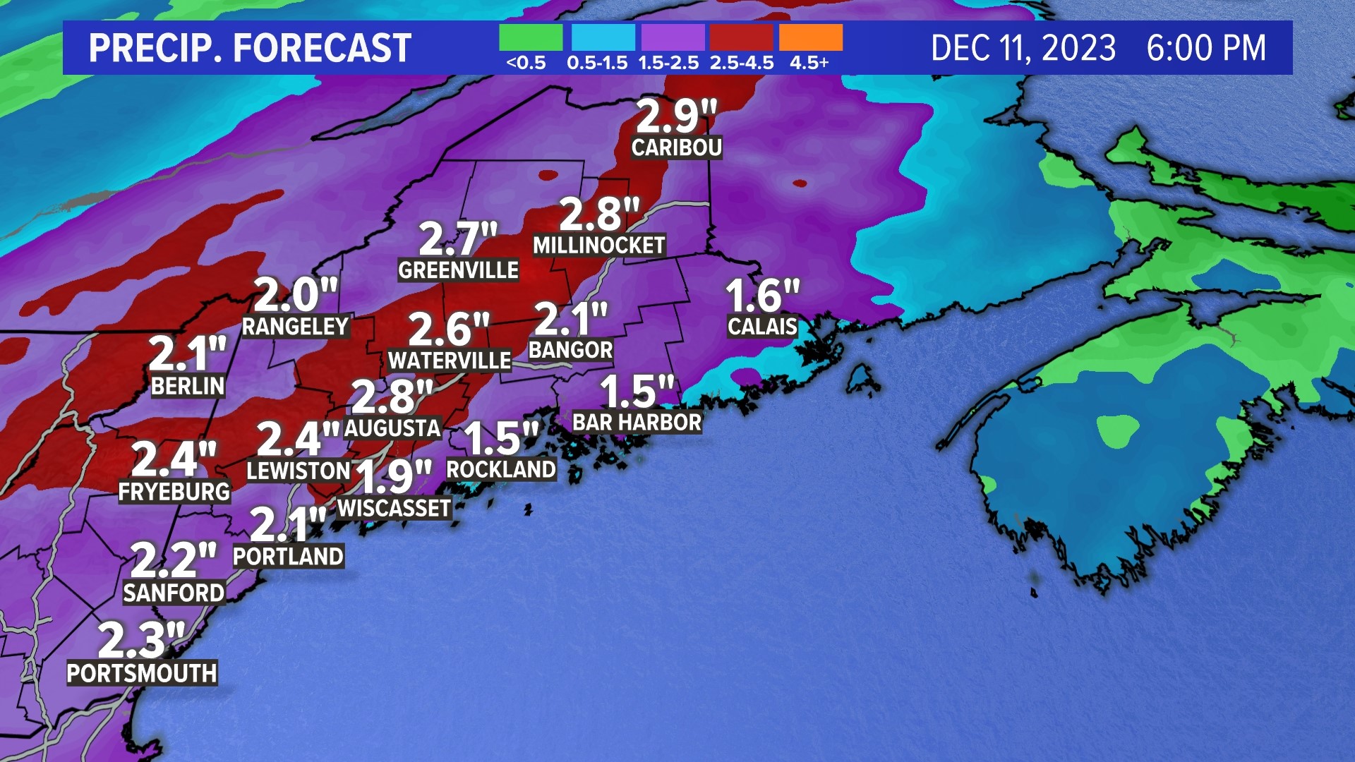 Maine Weather Forecast Shows Rain Wind Snow Sunday Into Monday 5462