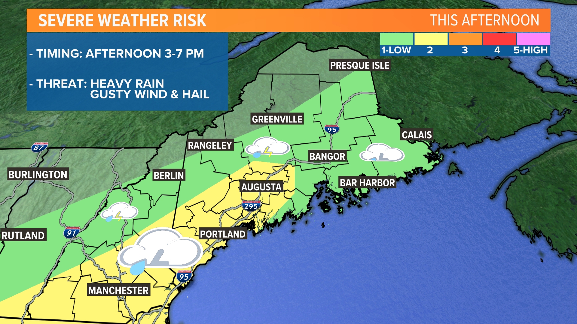 Maine weather forecast: Thunderstorms roll in Friday afternoon ...