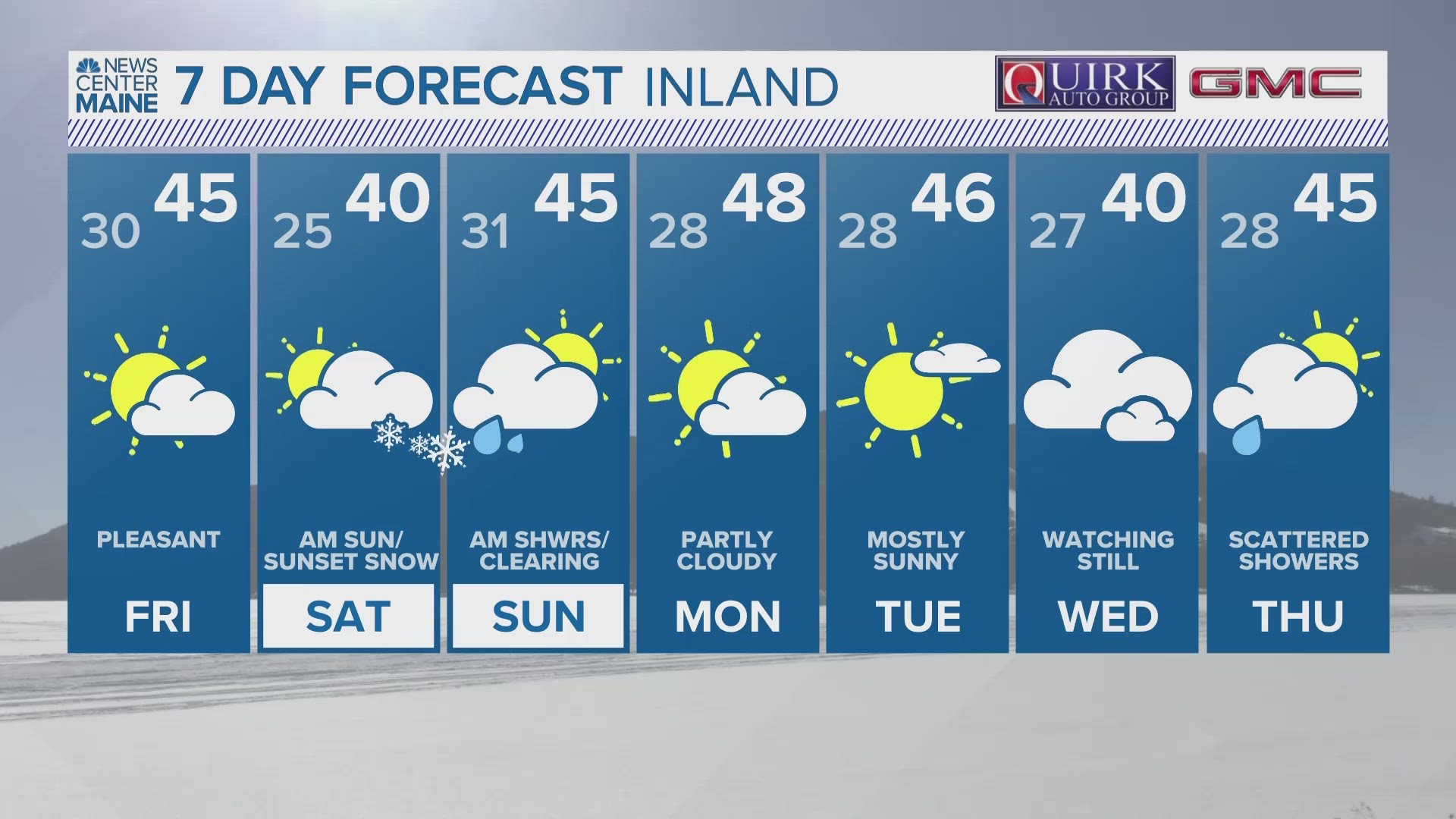 NEWS CENTER Maine Weather Forecast Updated 11pm Thursday, March 23rd.