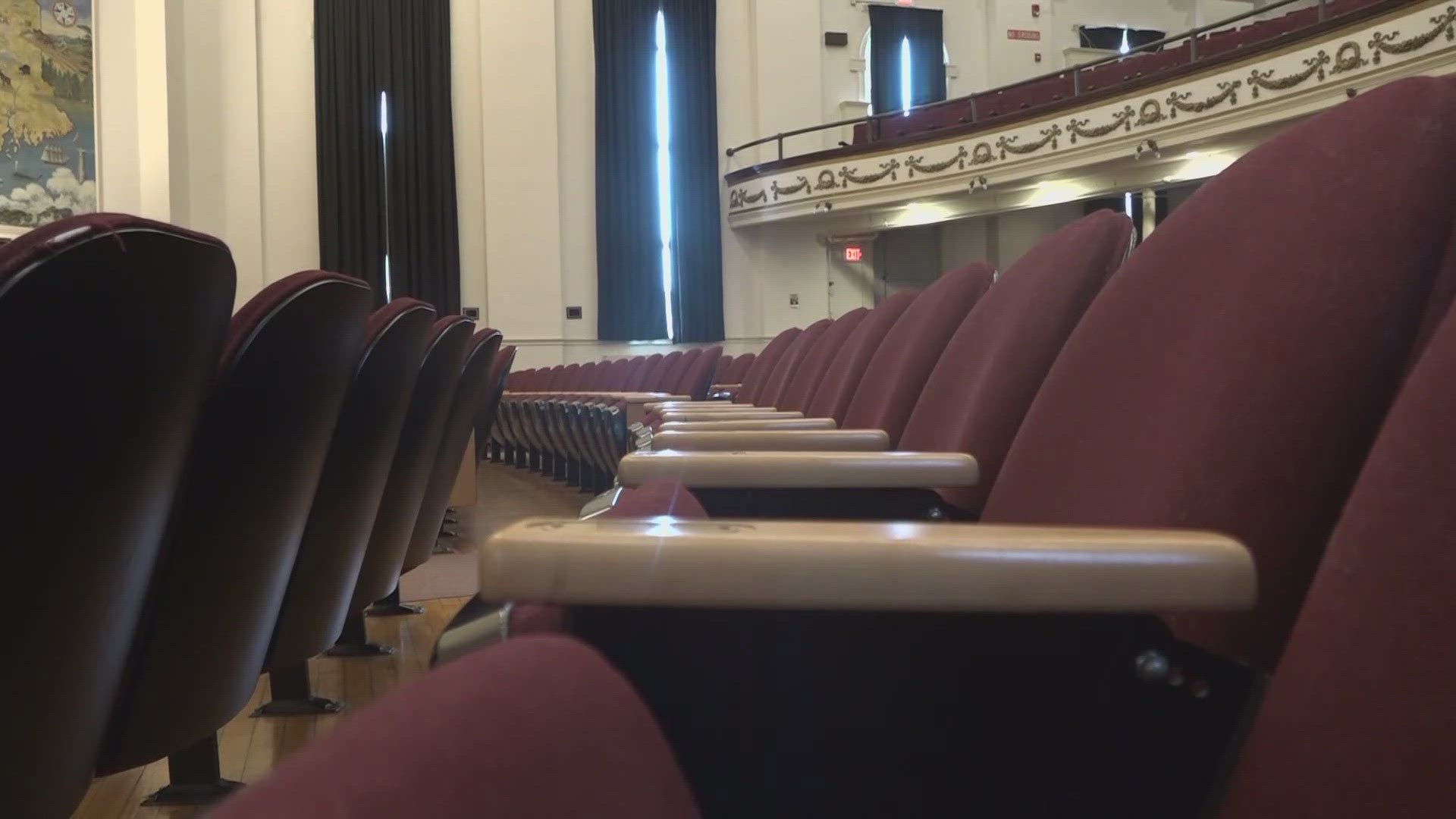 The building, which has accessibility and safety issues, is showing its age. Now it hosts town meetings and recitals, but they're hoping to revitalize it for more.