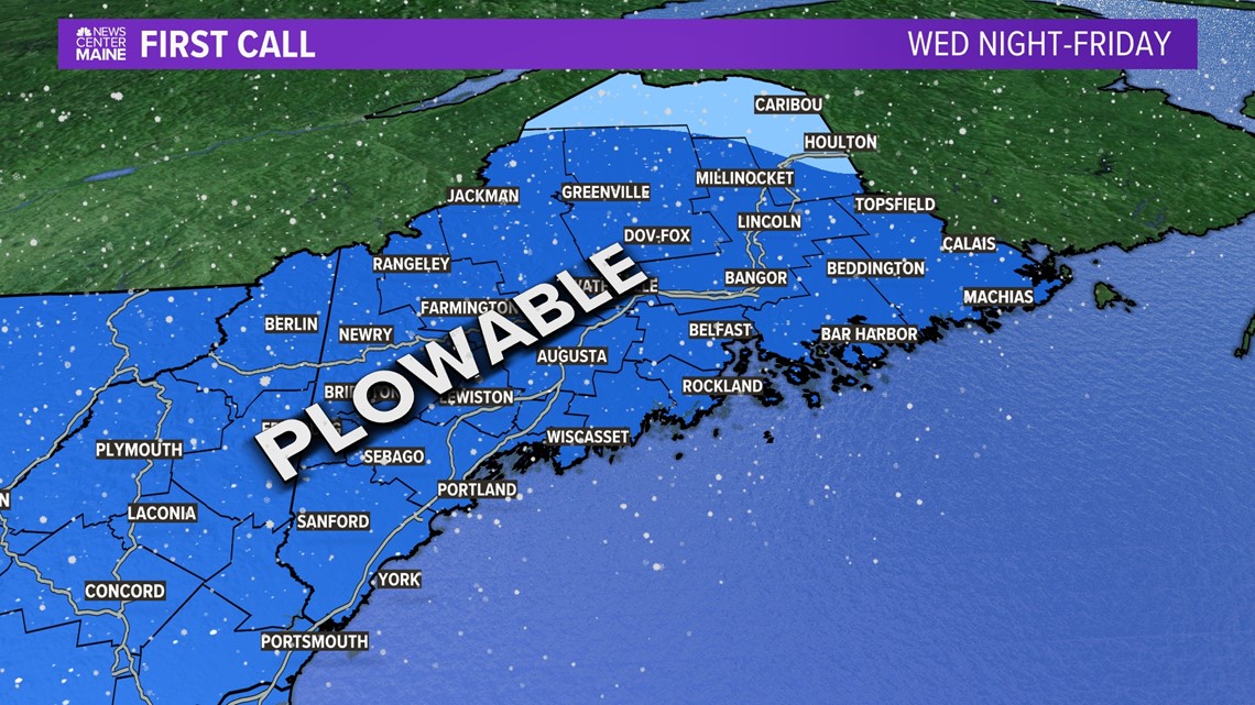 Maine weather forecast Storm to bring snow Wednesday to Friday