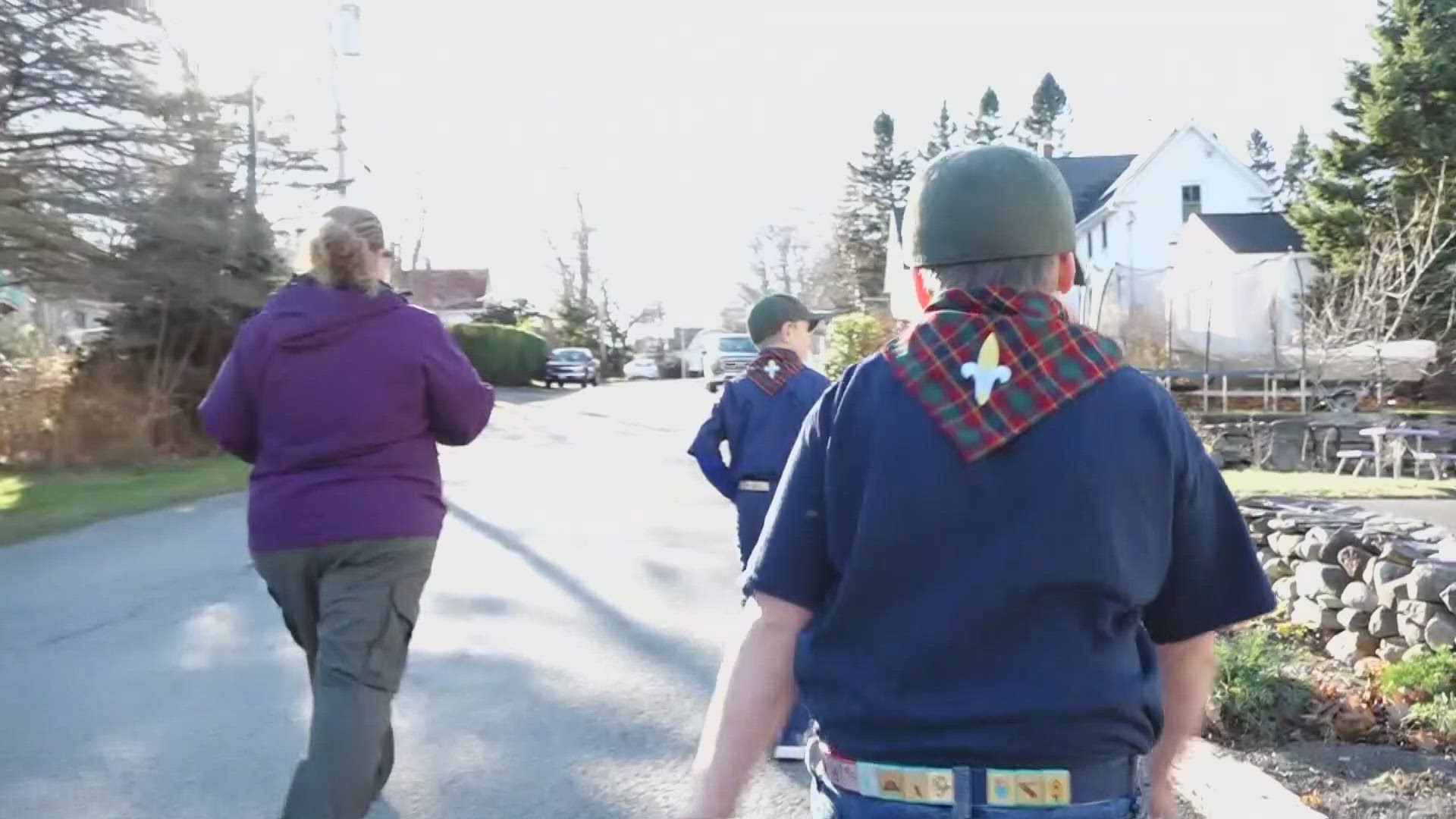 This past weekend, the Camden-based Cub Scouts walked the town streets to collect food donations for their community.