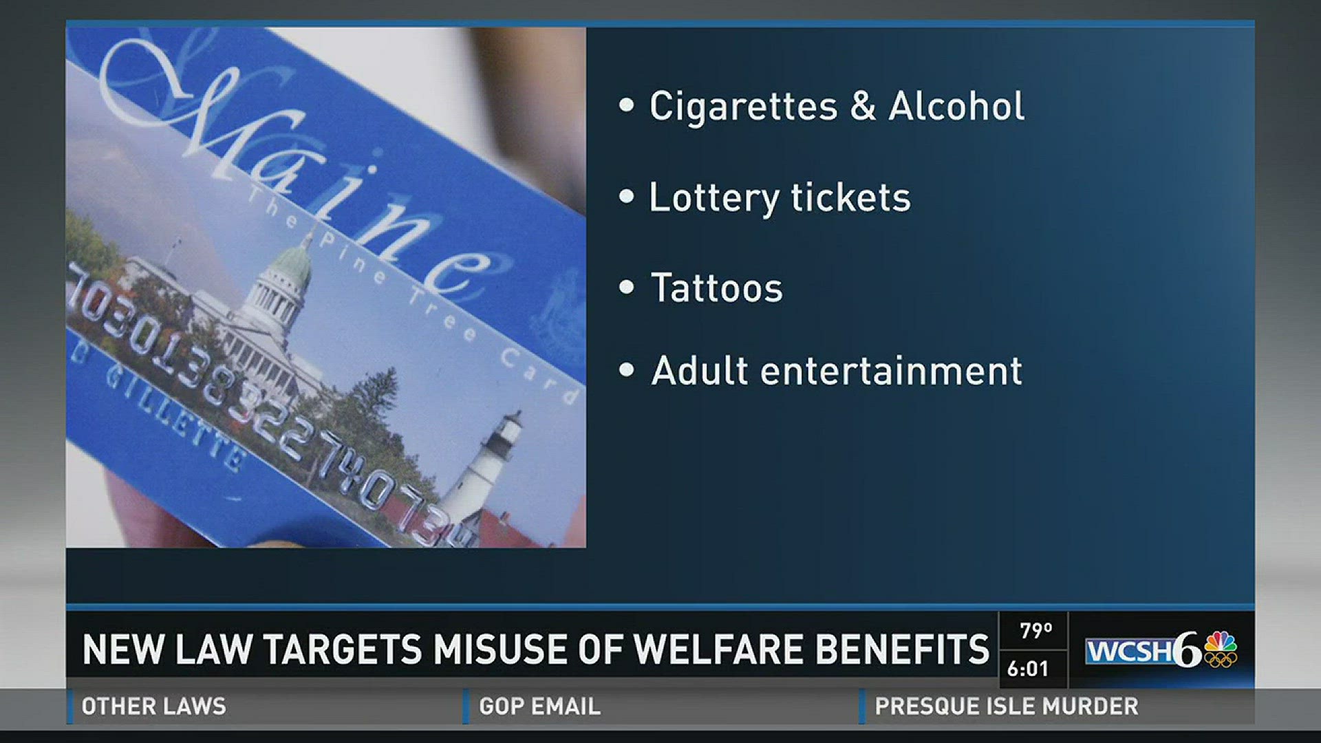 New law bans use of some EBT cards for cigarettes, liquour, lottery |  newscentermaine.com