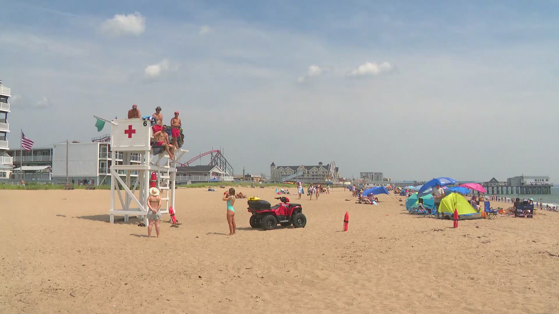 Scarborough's Marine Resource Office said a 10- to 12-foot-long great white shark was possibly seen in the area.