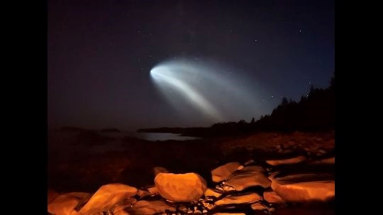 SpaceX seen moving across the Maine skies
