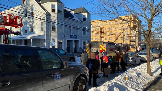 Crews respond to fire at Oxford Street Shelter in Portland