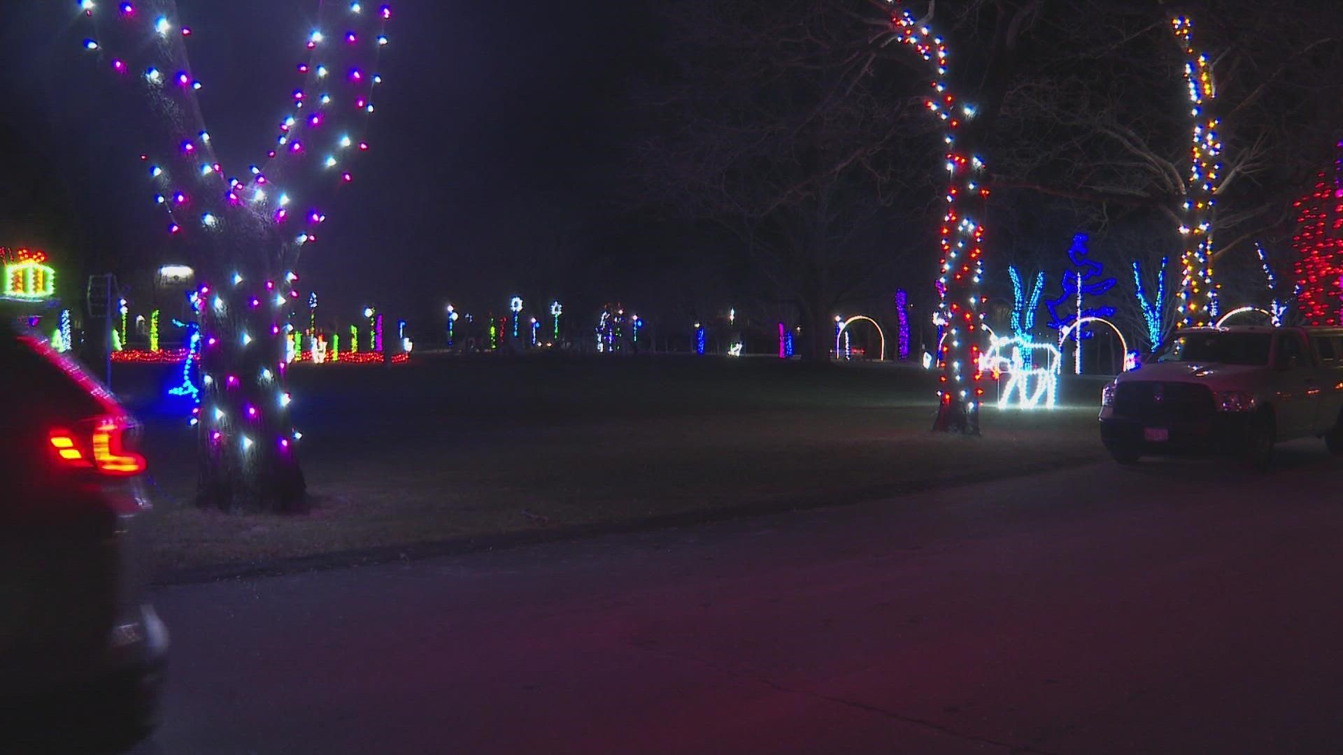 The city public services department expanded the displays in Riverbank Park and on Main Street after positive feedback in 2020 and 2021.