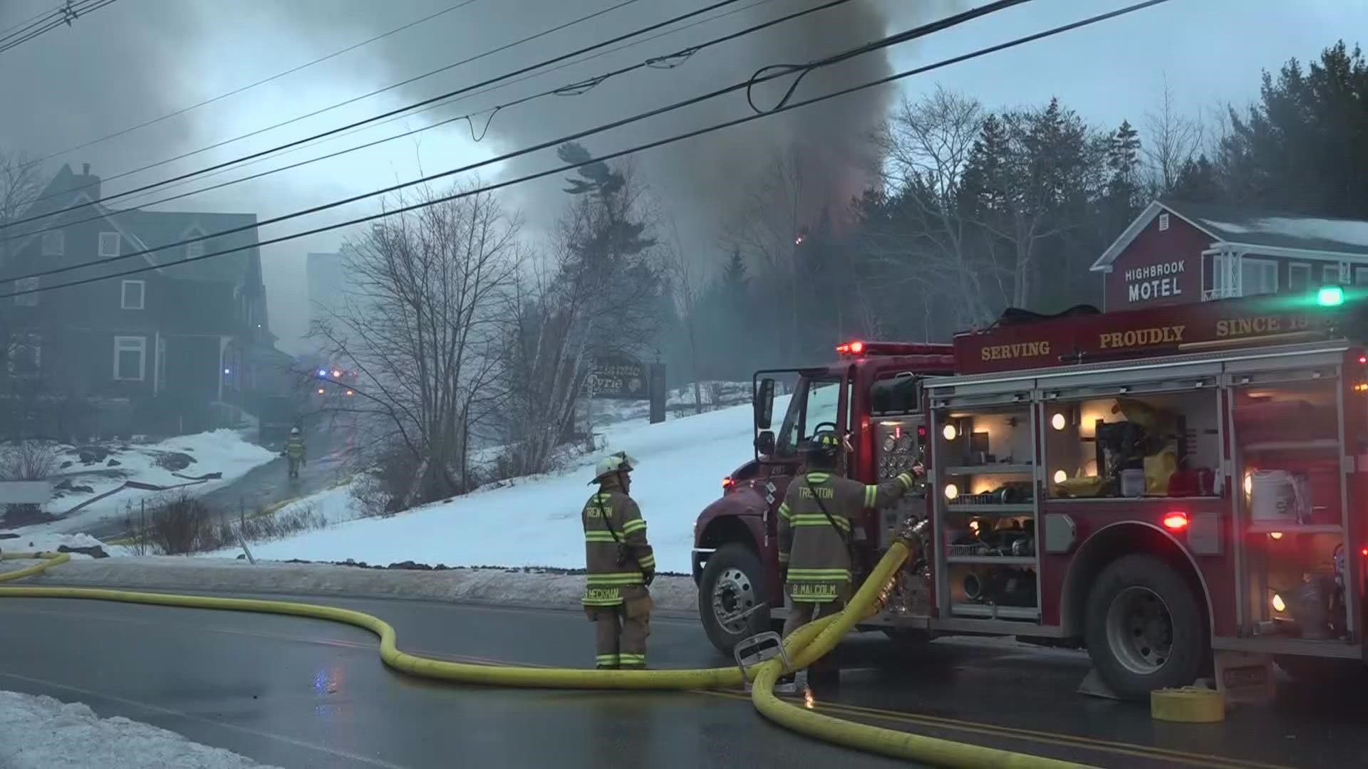 Officials said Wednesday that a sprinkler system at the Bluenose Inn had been turned off before a Feb. 10 fire that caused approximately $10 million in damage.