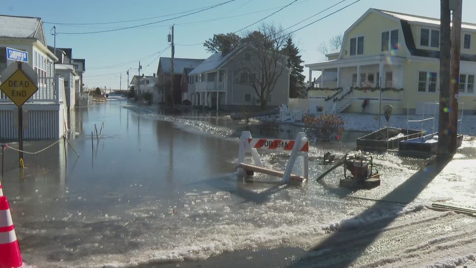 The weekend's storm battered towns up and down the Maine coastline.