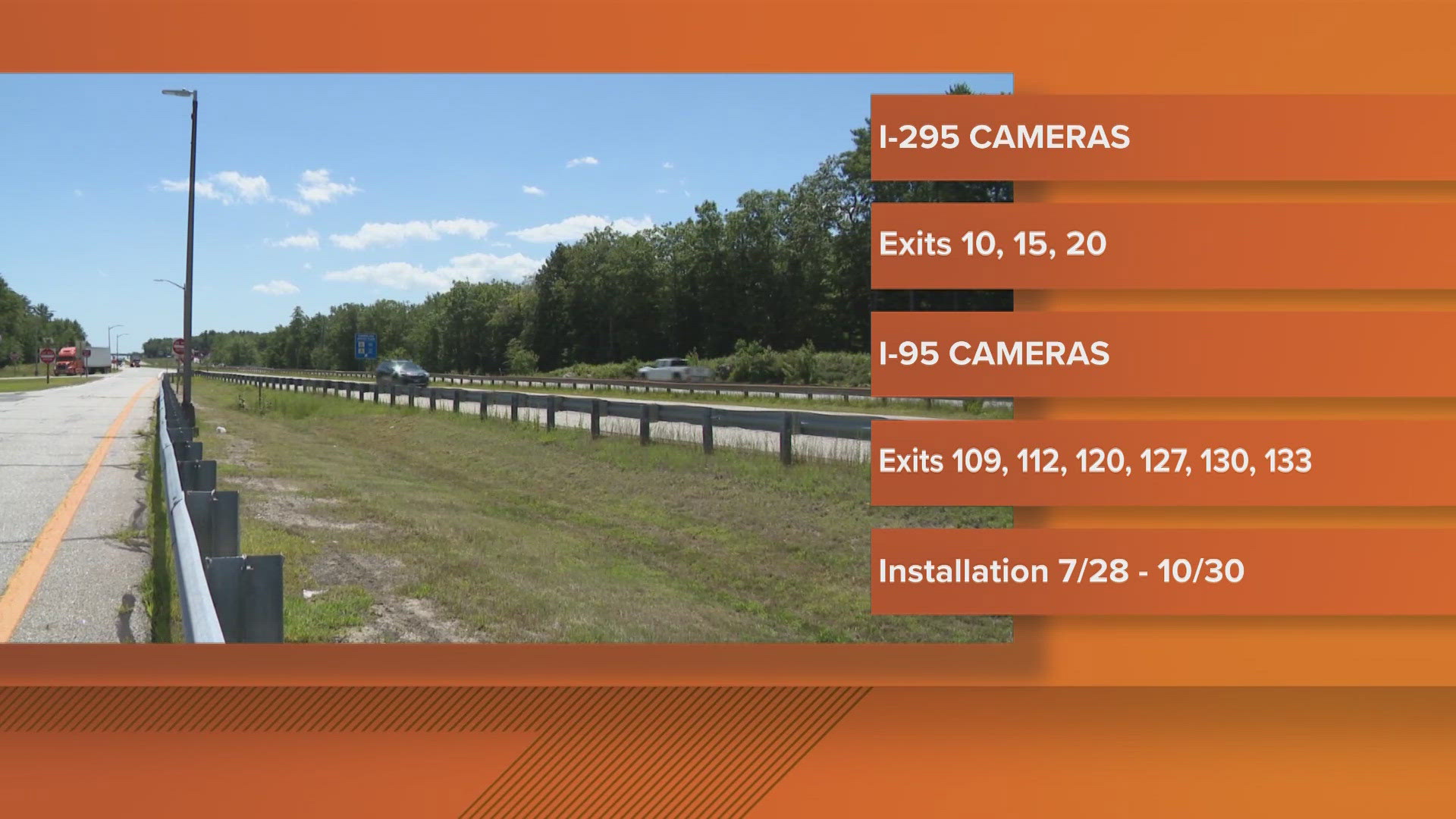 MDOT will be working on the project from now until the end of October, installing cameras on I-295 and I-95.