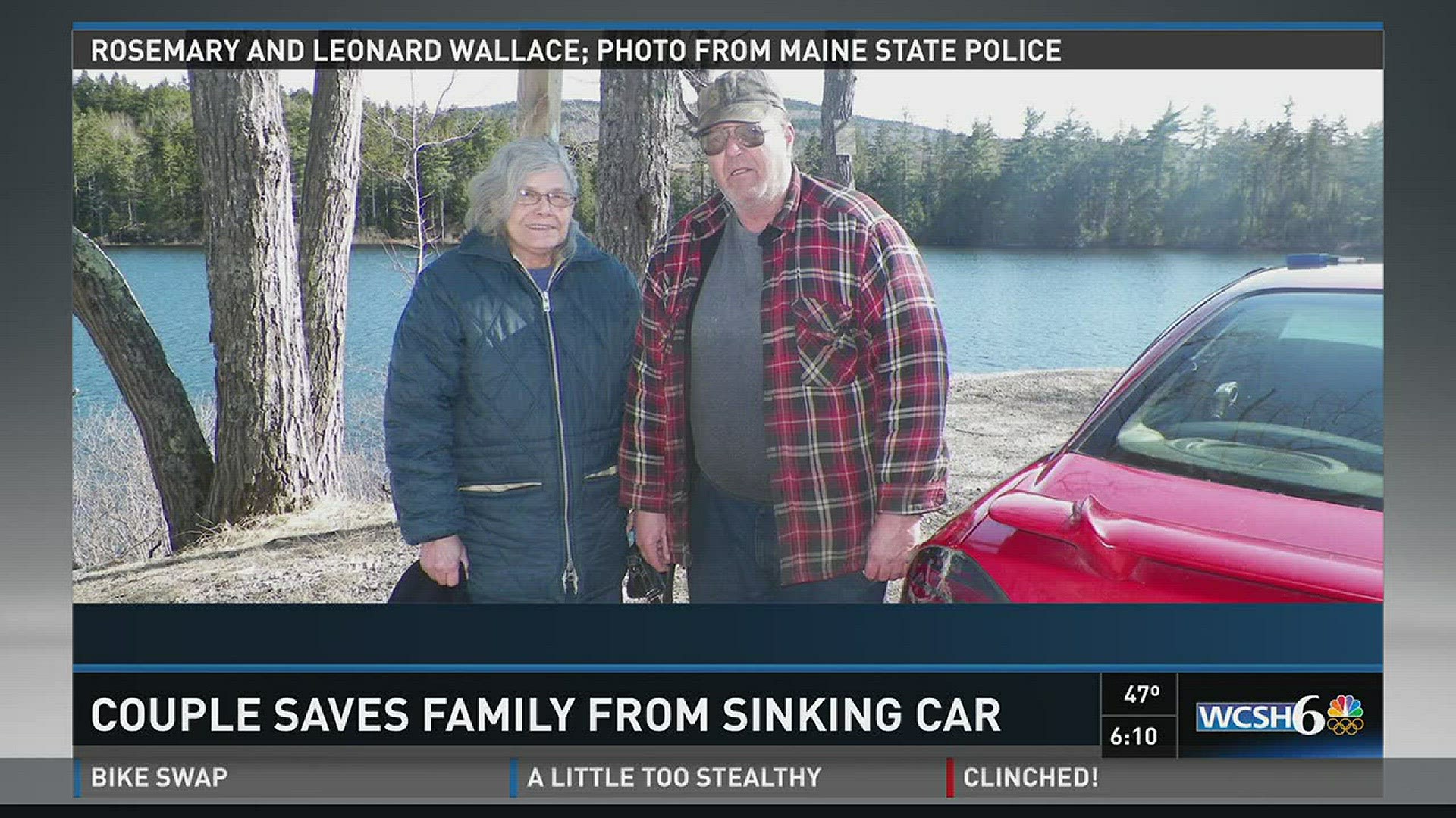 Couple saves family from sinking car