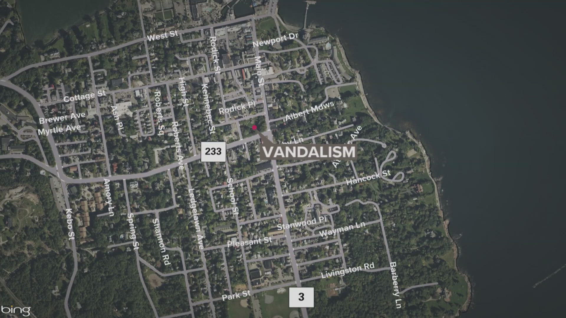 The incident happened at a Bar Harbor park last week. 