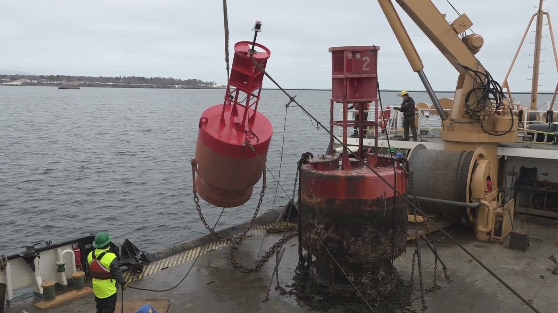 The crew is responsible for the Boothbay coast all the way to the Canadian border.