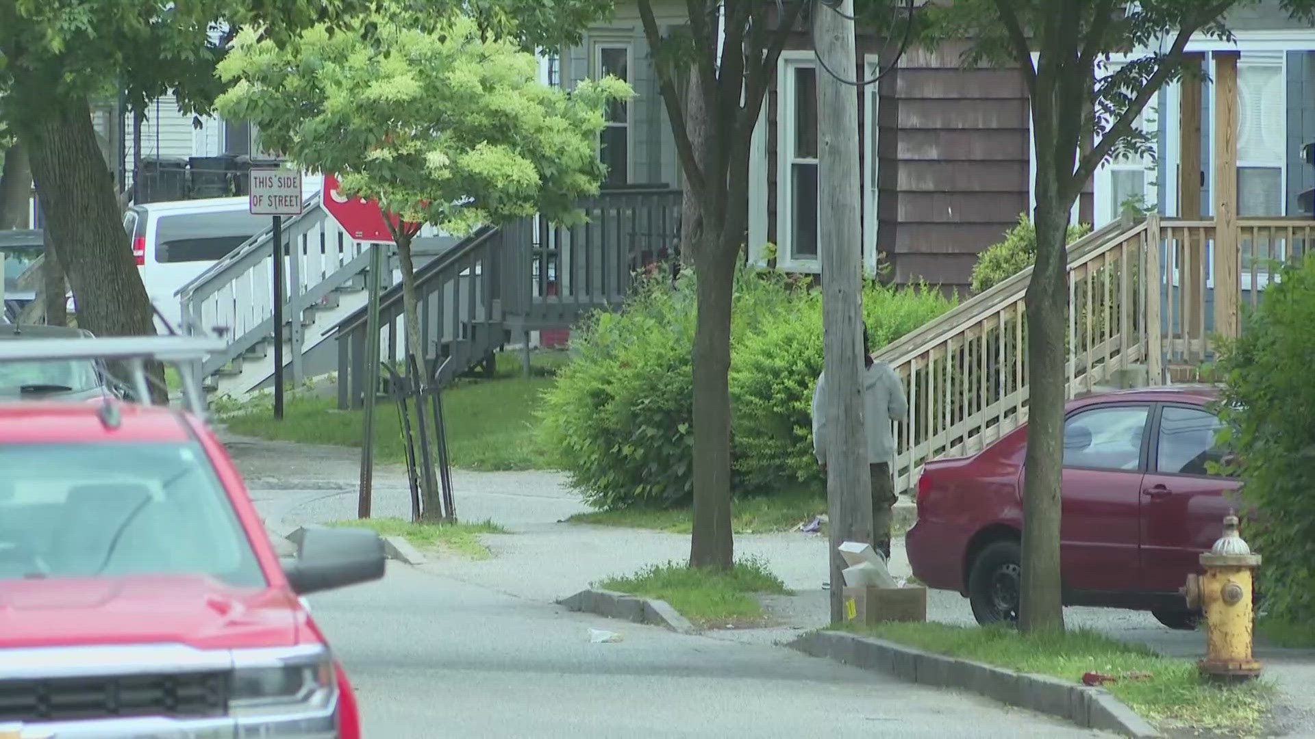 Local police said they responded to reports of gunfire near the intersection of Pine Street and Horton Street around 3:05 p.m. Tuesday.