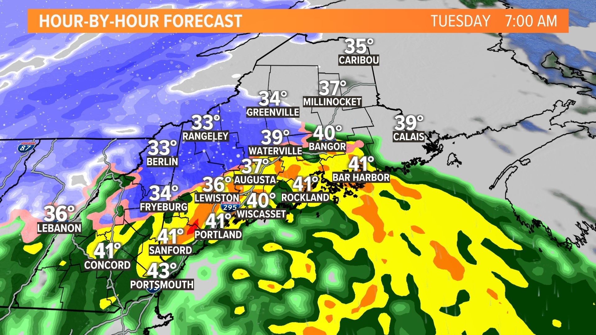 Spring nor'easter brings wind, rain, and snow to Maine Tuesday ...