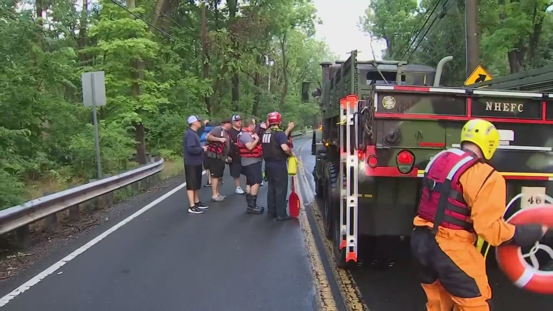 A sudden flash flood swamped a southeastern Pennsylvania road, sweeping several cars away and claiming at least three lives.