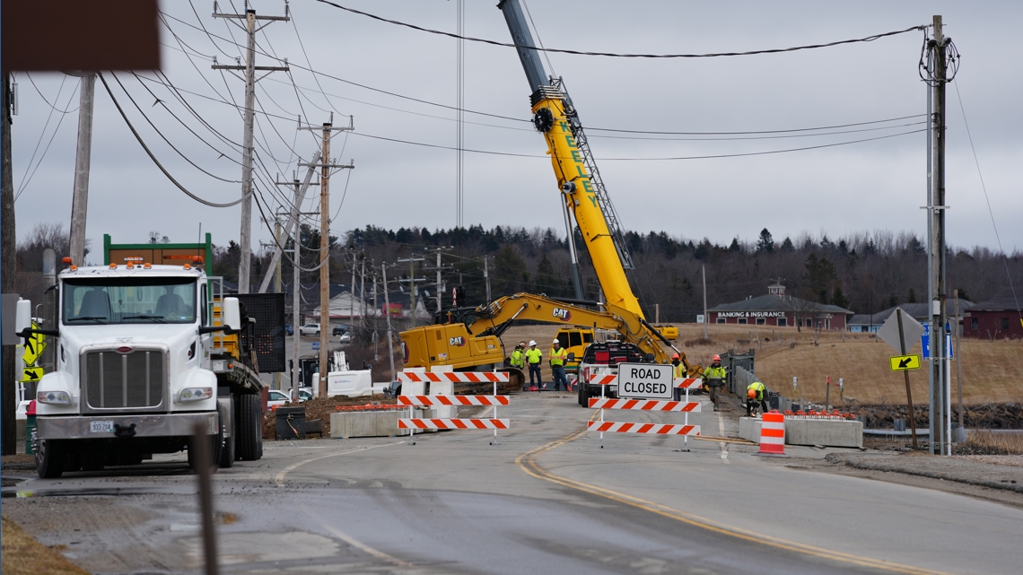 Construction on Machias Dike begins with MaineDOT yet to decide on permanent solution
