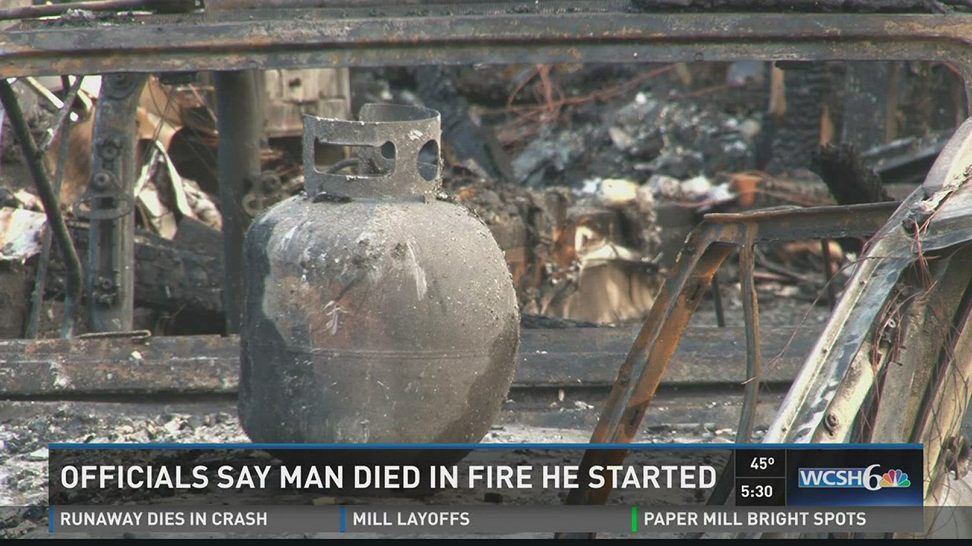 Officials say man died in fire he started