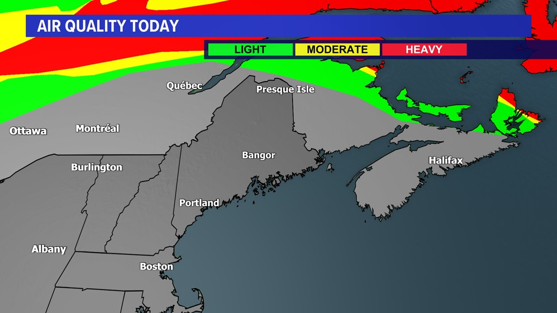 Un allarme sulla qualità dell’aria è stato emesso domenica nel Maine poiché i funzionari si aspettano che il fumo degli incendi arrivi a sud dal Canada