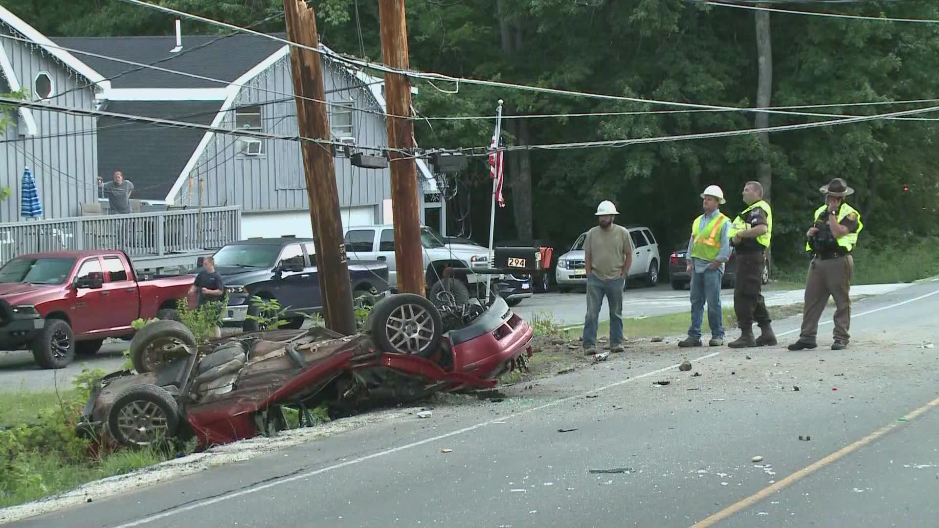 Two people were injured after a crash in Raymond early Tuesday morning. It happened around 2 a.m. on Webbs Mills Road.