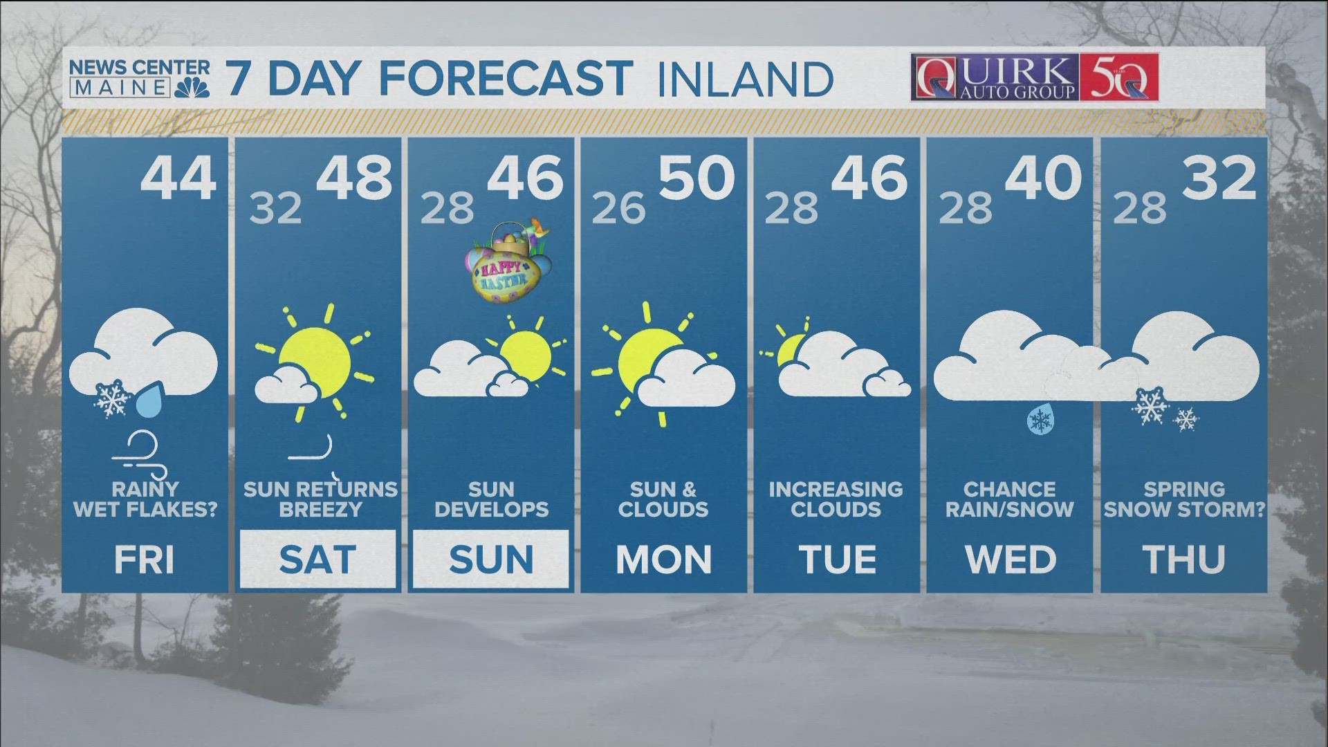NEWS CENTER Maine Weather Video Forecast Updated 4:30AM, Friday, March 29, 2024