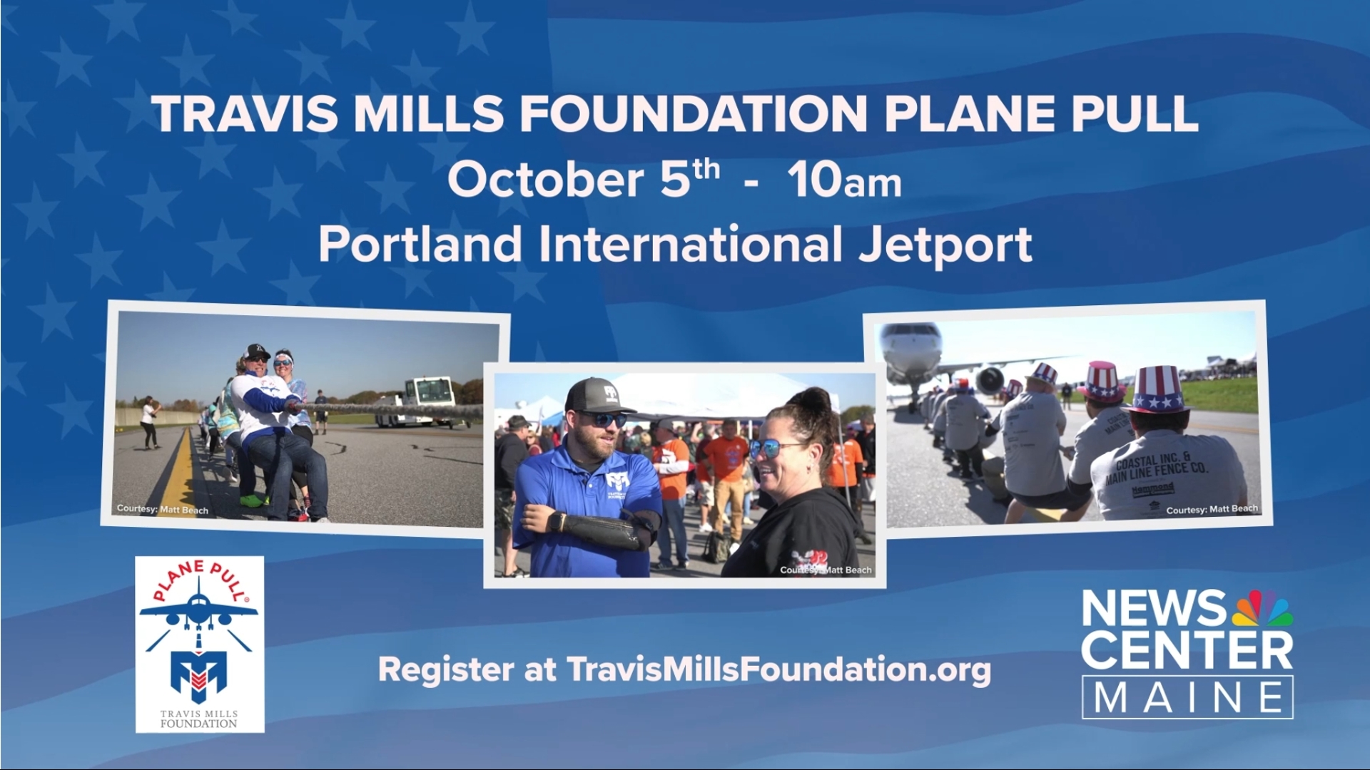 Register today at: https://travismillsfoundation.org/event/2024-travis-mills-foundation-plane-pull/