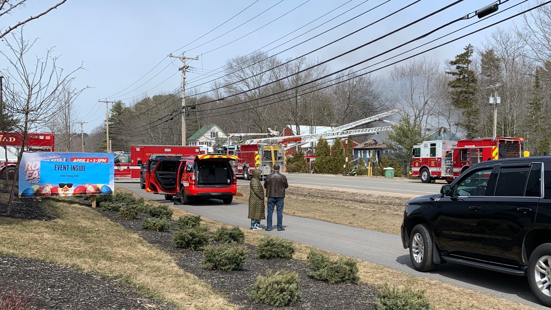 Scarborough fire closes Gorham Road on Friday