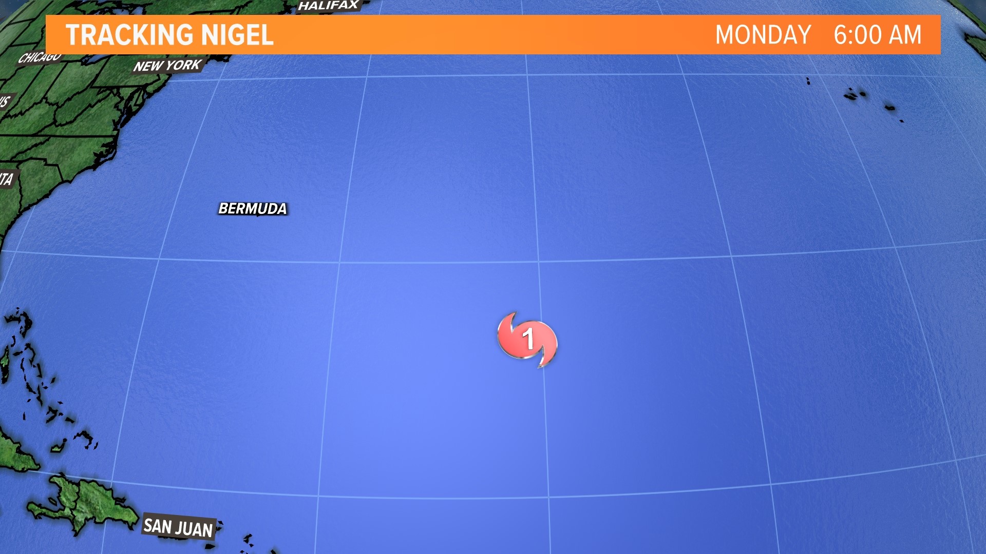 Track of Hurricane Nigel