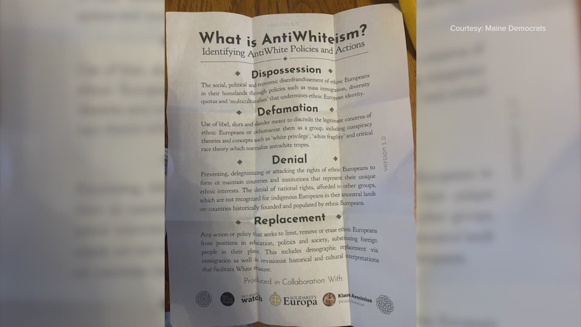 The letters came after two dozen people representing the Nationalist Social Club showed up unannounced in downtown Portland and marched around two weeks ago.