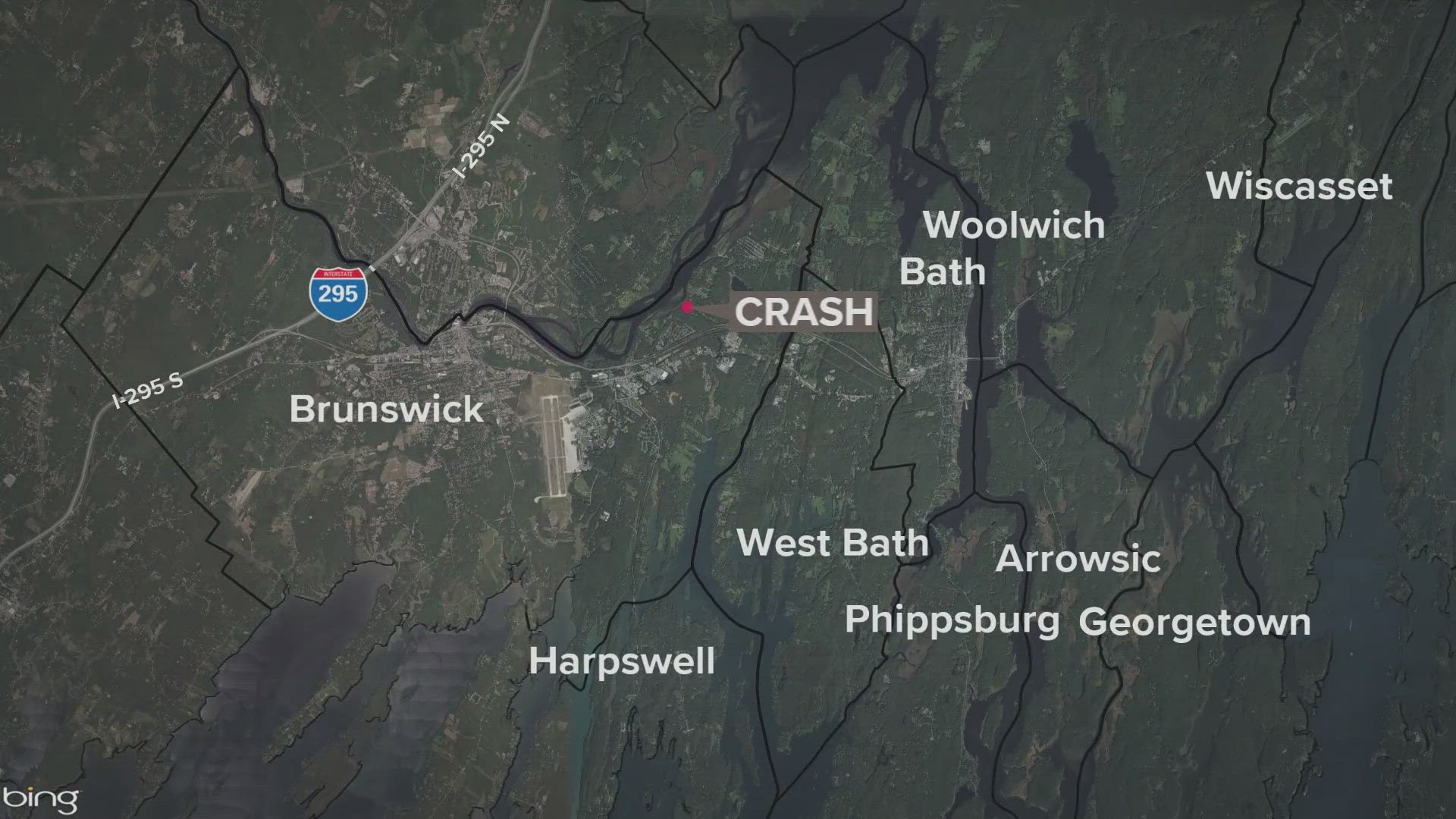 The crash happened Sunday morning on Old Bath Road, Brunswick police said. 