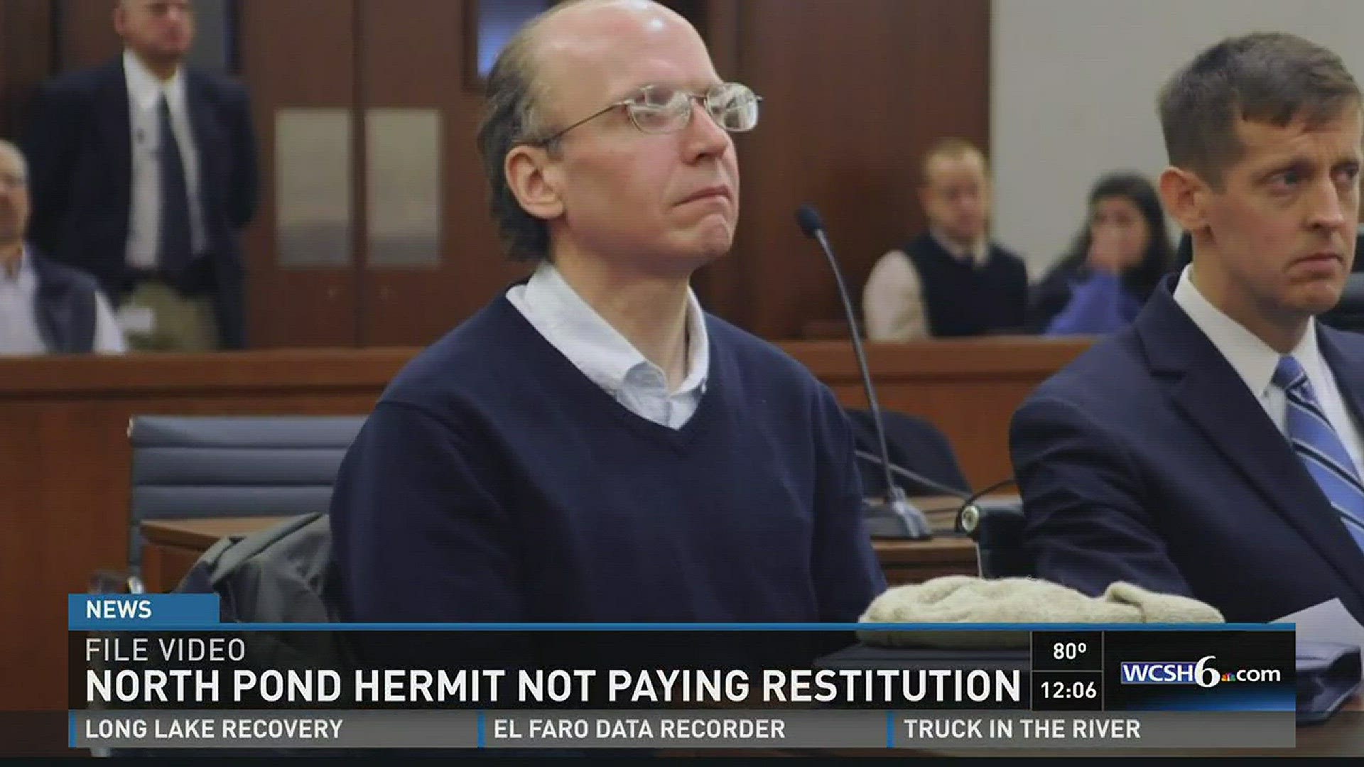 North Pond hermit not paying restitution