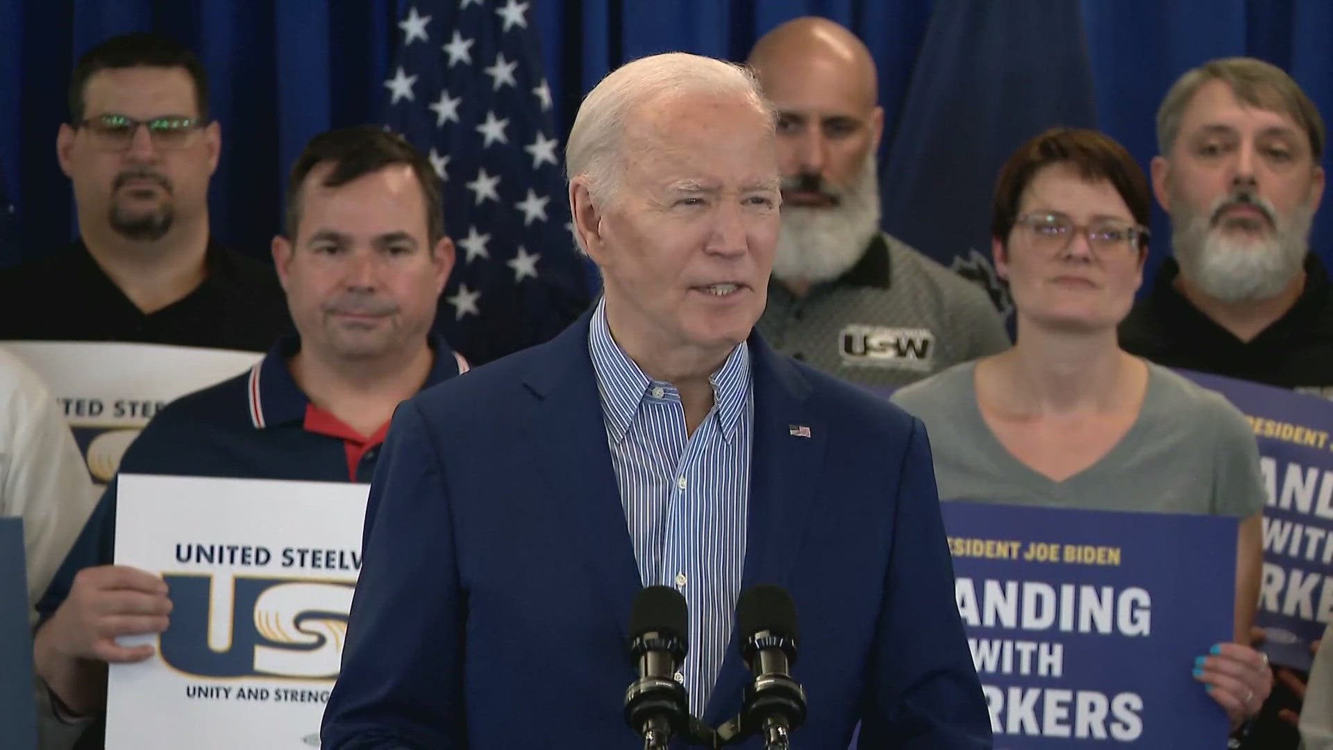 President Joe Biden discussed the plan while meeting with union steel workers in Pittsburgh.