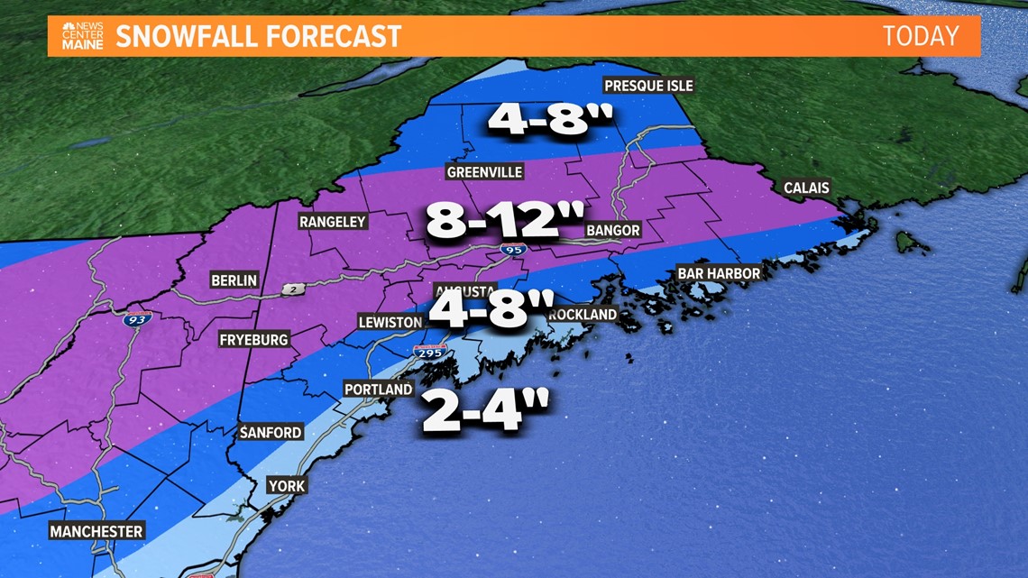 Maine weather Icy, snowy mess on Friday, February 4