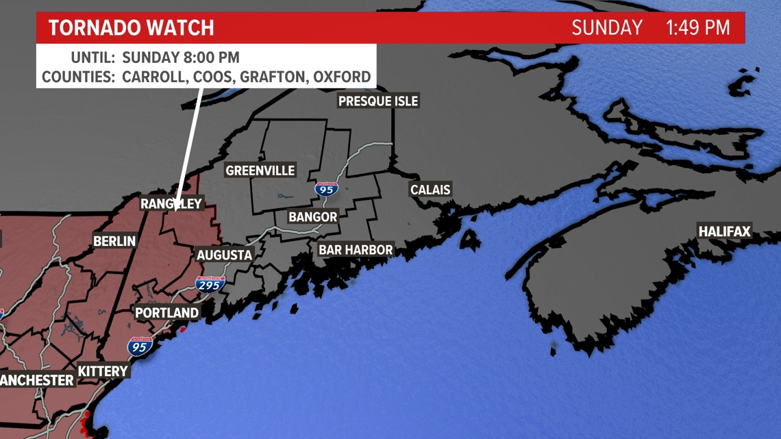 Rare tornado watch issued for Maine, parts of New England ...