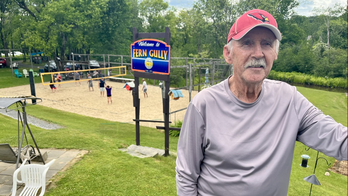 Lewiston volleyball player celebrates 80th birthday after decades of building community in his backyard