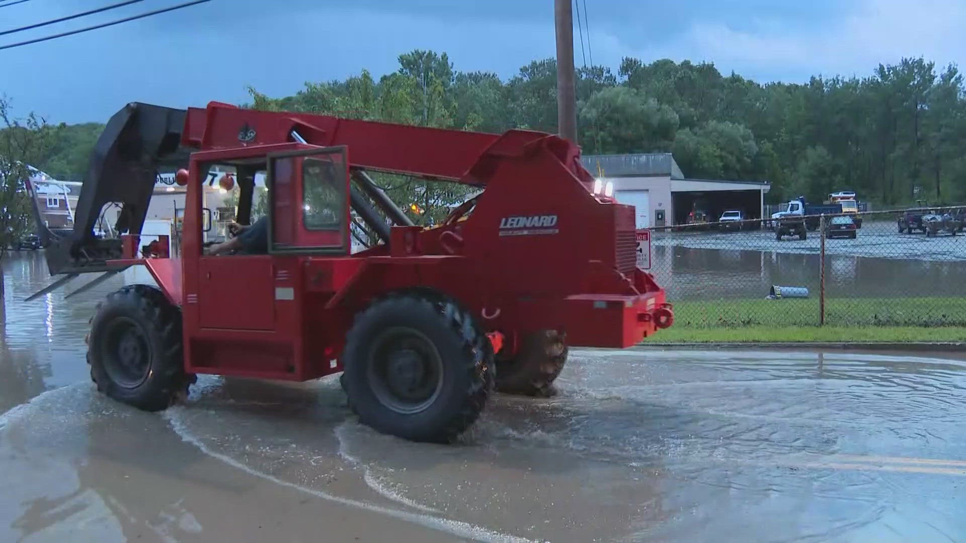 Crews in Auburn worked to respond to several calls for service amid flash flooding, police said.