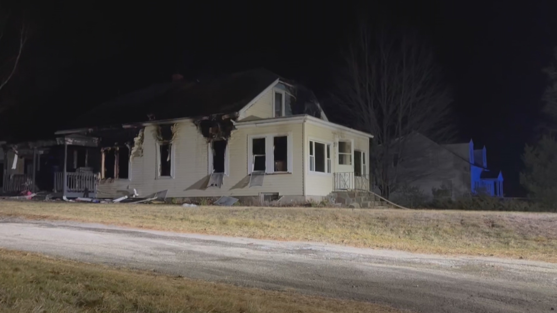 Multiple agencies respond to Lewiston house fire on Grove Street